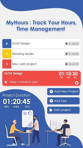 MyHours : Track Your Hours, Ti Captura de pantalla 1