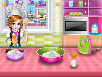 Girls cooking special cake Captura de tela 4