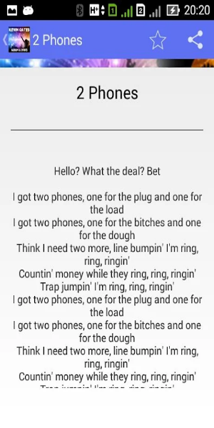 Kevin Gates 2 Phones - Lyrics Capture d’écran 2