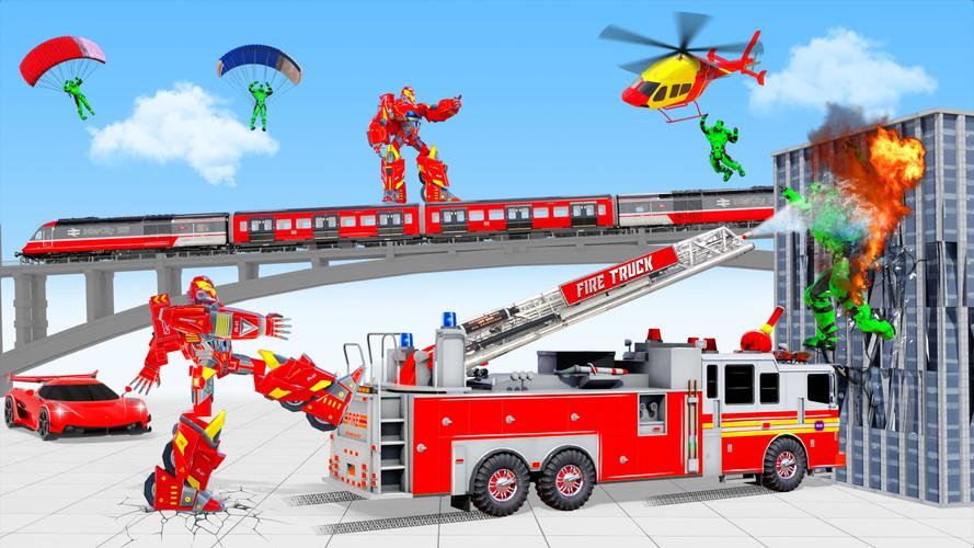 Fire Truck Robot Car Game應用截圖第3張