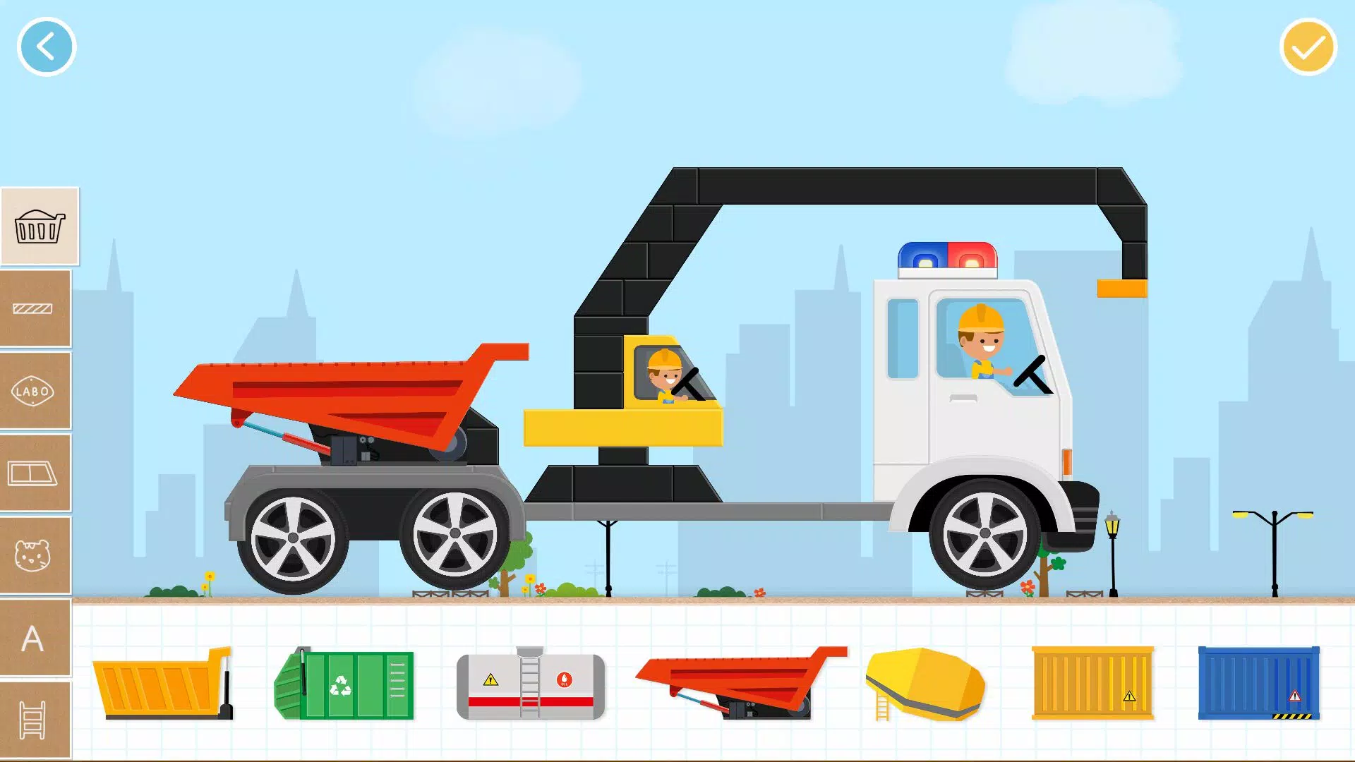 Labo ईंट Car2 बच्चे खेल स्क्रीनशॉट 1