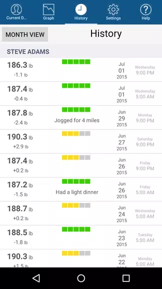Monitor Your Weight 스크린샷 3