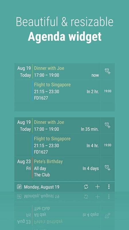 Calendar Widget: Month/Agenda Screenshot 3