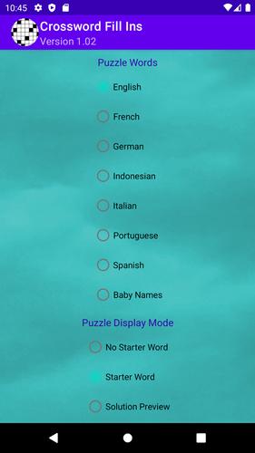 Drag-n-Drop Crossword Fill-Ins Captura de tela 2