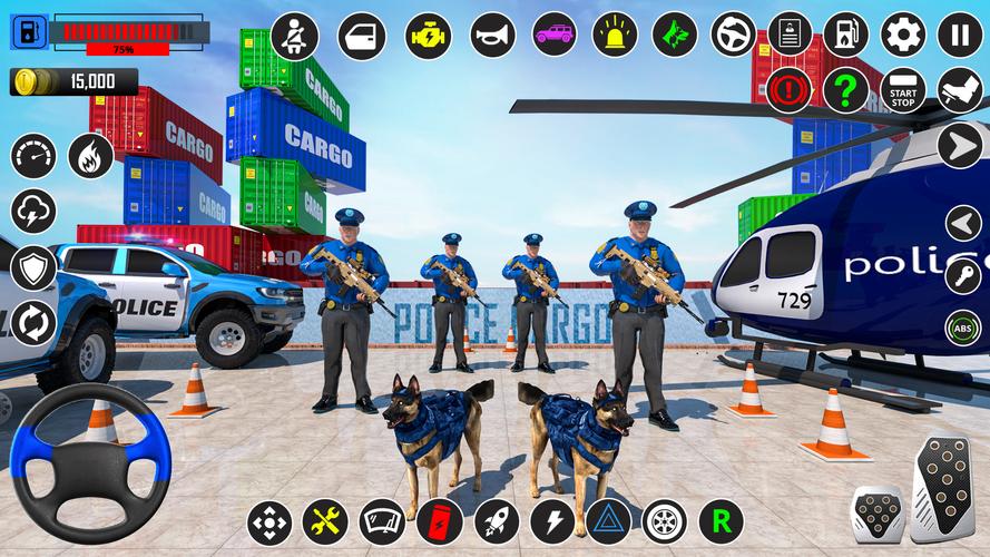 US Police-Car Transport Trucks Captura de pantalla 3
