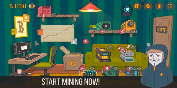 Bitcoin miner: Idle Simulator應用截圖第1張