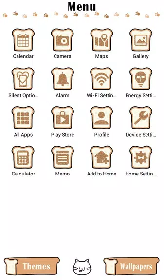 Cute Wallpaper Bread Cat Theme應用截圖第2張