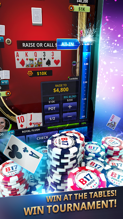 B17 Poker - Texas Hold’em, Live cam poker स्क्रीनशॉट 2
