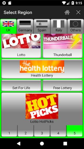 Lotto Number Generator for EUR Captura de pantalla 1