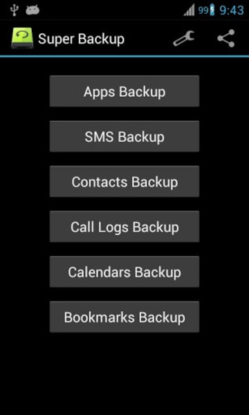 Super Backup: SMS & Kontakt Screenshot 3