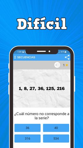 Secuencias numéricas Screenshot 3