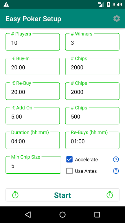 Easy Poker Tournament Timer應用截圖第1張