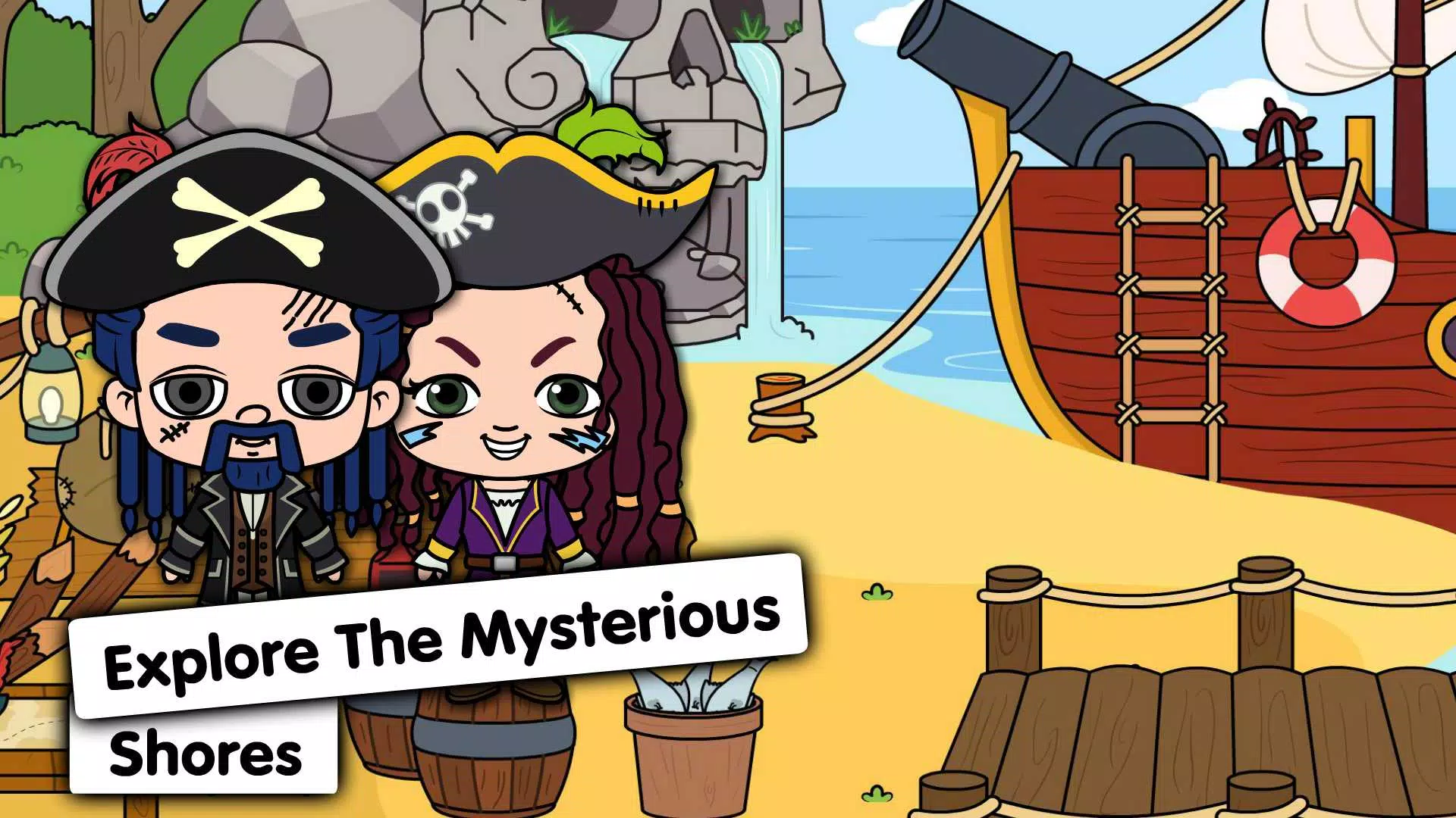 My Pirate Town: Treasure Games Captura de tela 2