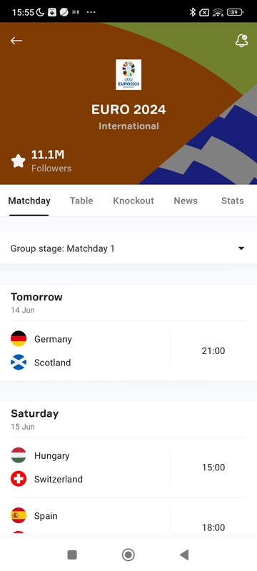 OneFootball Resultados en vivo Captura de pantalla 2