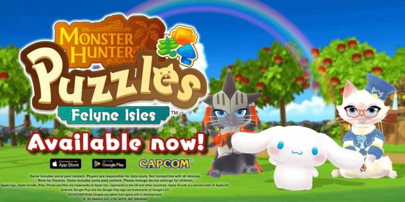 Cinnamoroll与Felyne Isles一起参加了Monster Hunter Puples和Sanrio合作