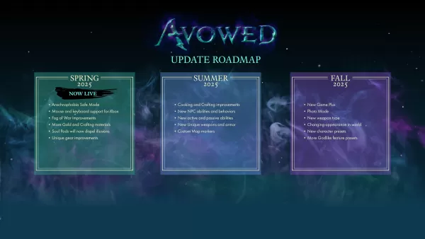 AVOWED 1.4パッチは、Arachnophobiaモードを追加し、2025ロードマップを発表します