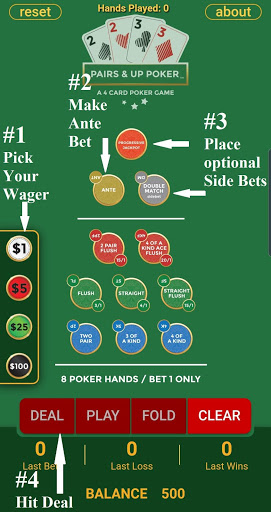 Pairs and Up Poker Screenshot 2