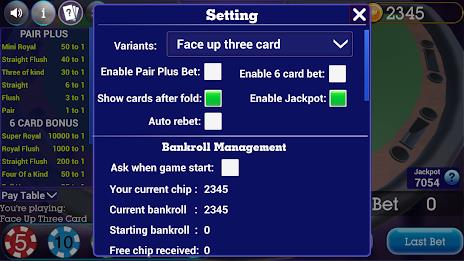 Three Card Poker Texas Holdem Screenshot 2