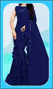 Women Fashion Ruffle Sarees Screenshot 1