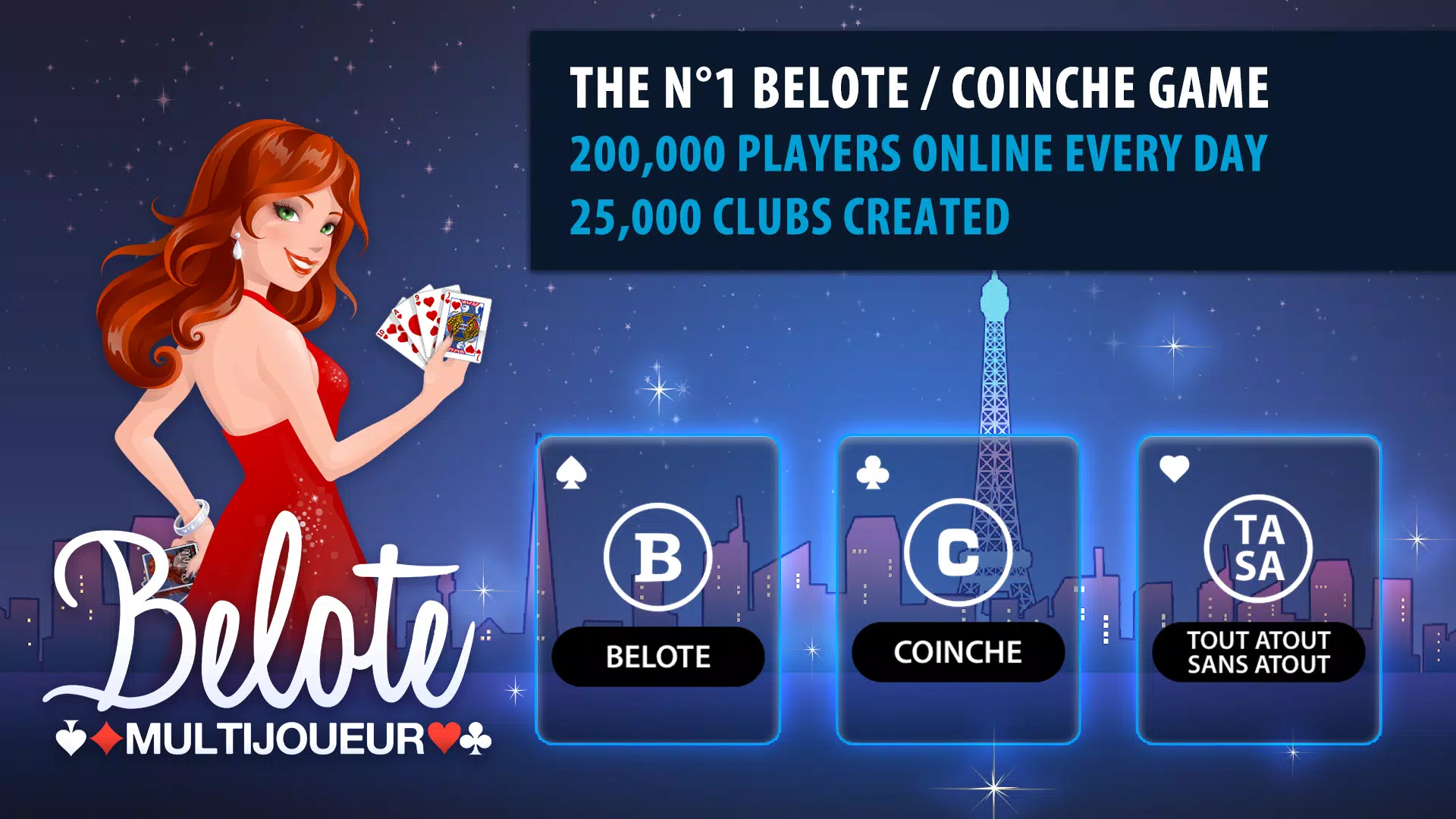 Belote & Coinche Multiplayer Capture d'écran 1