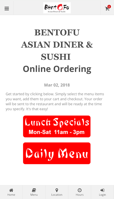 BentoFu Asian Diner & Sushi スクリーンショット 1