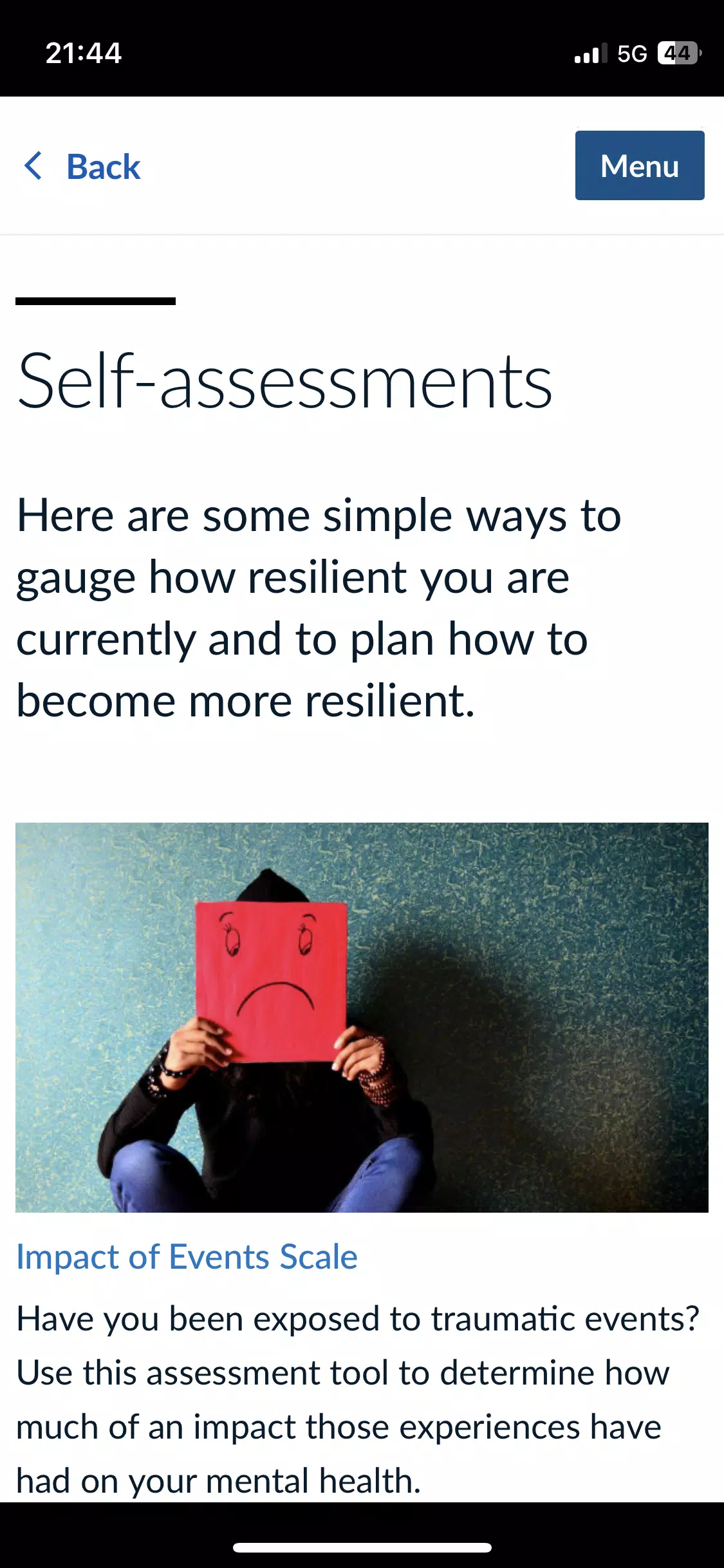 UNHCR Wellbeing Screenshot 1