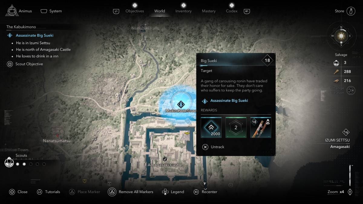 Cómo y dónde encontrar a todos los miembros de Kabukimono en Assassin's Creed Shadows Big Sueki