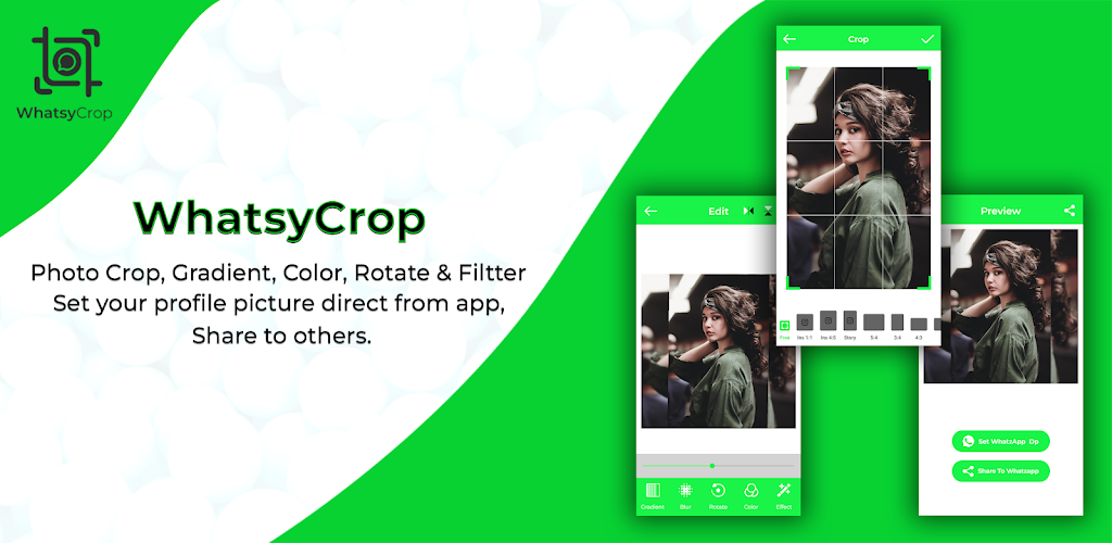 WhatsyCrop: DP Photo Editor スクリーンショット 1