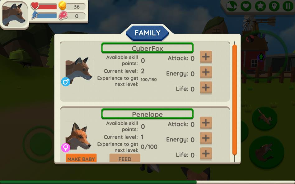 Fox Family - Animal Simulator Mod應用截圖第4張