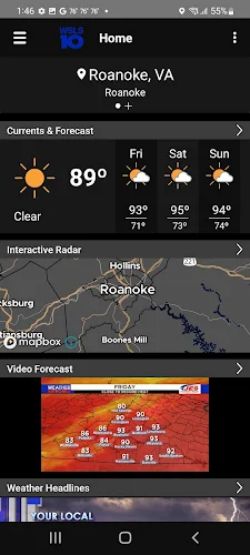 WSLS 10 Roanoke Weather應用截圖第1張