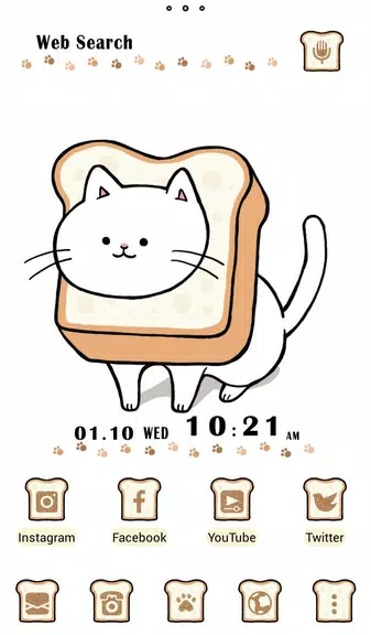 Cute Wallpaper Bread Cat Theme應用截圖第1張