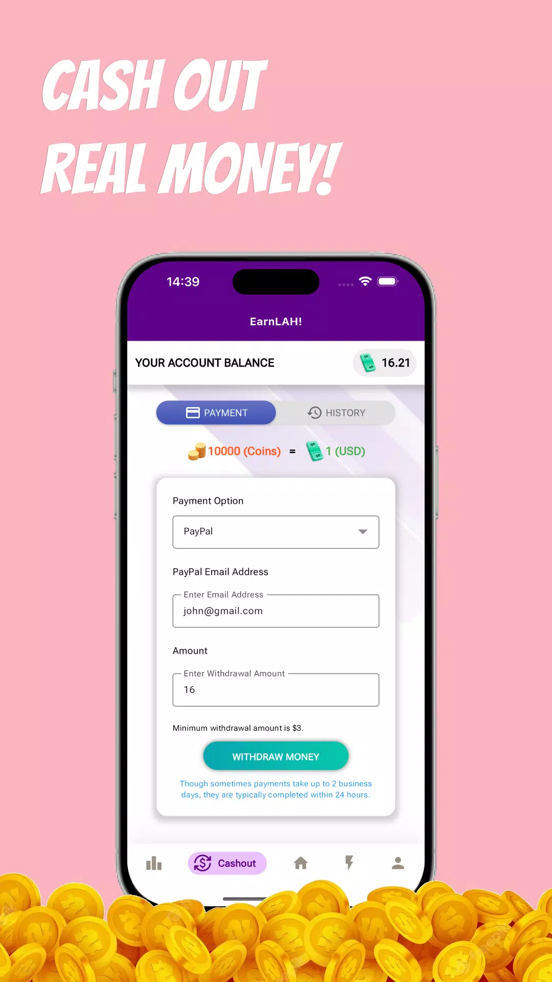 Earn Money with EarnLAH! Скриншот 2