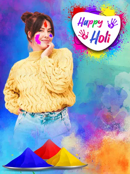 Happy Holi Video Maker 스크린샷 3