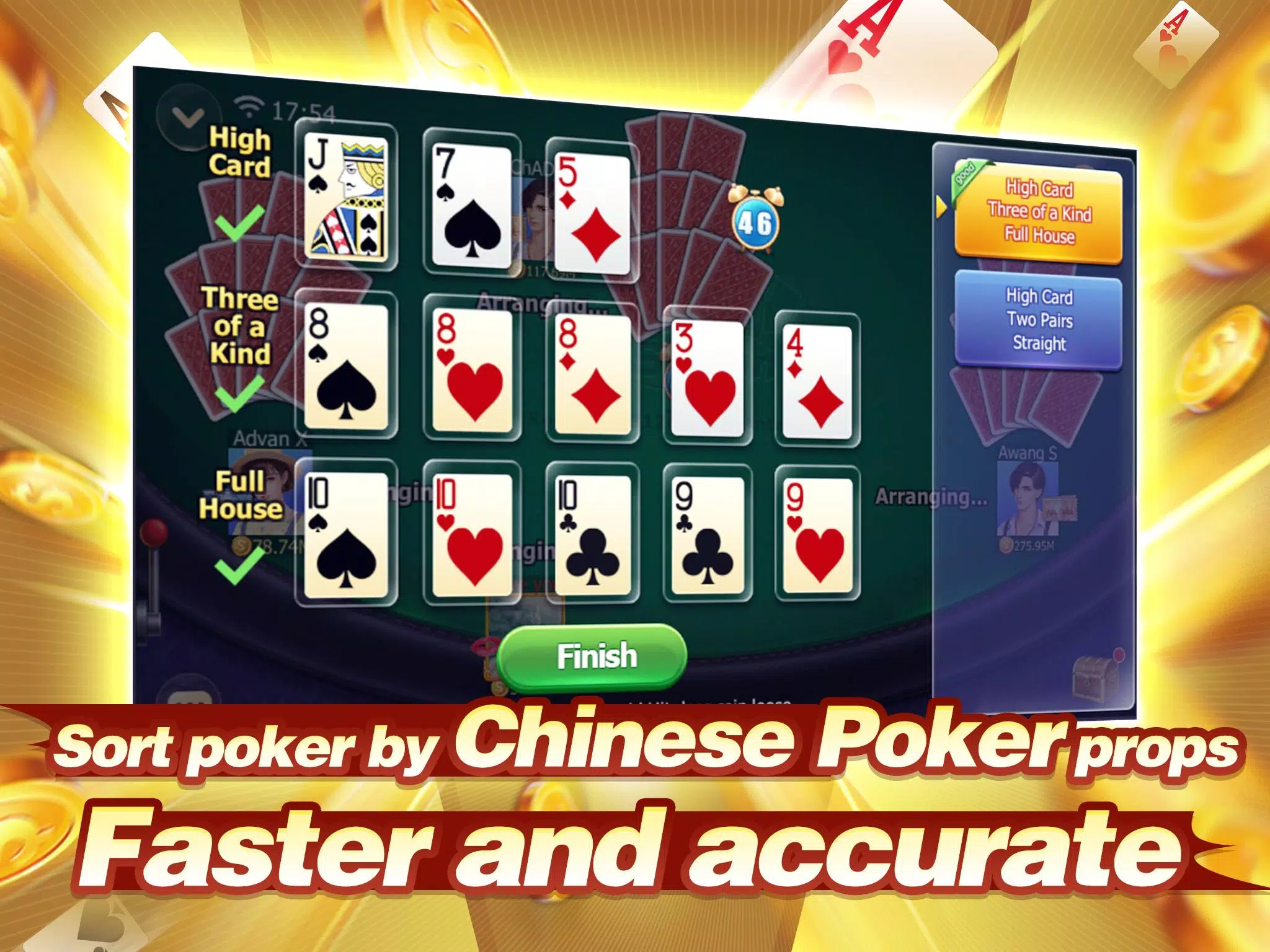 Capsa susun (Capsun) - Chinese Poker 스크린샷 2