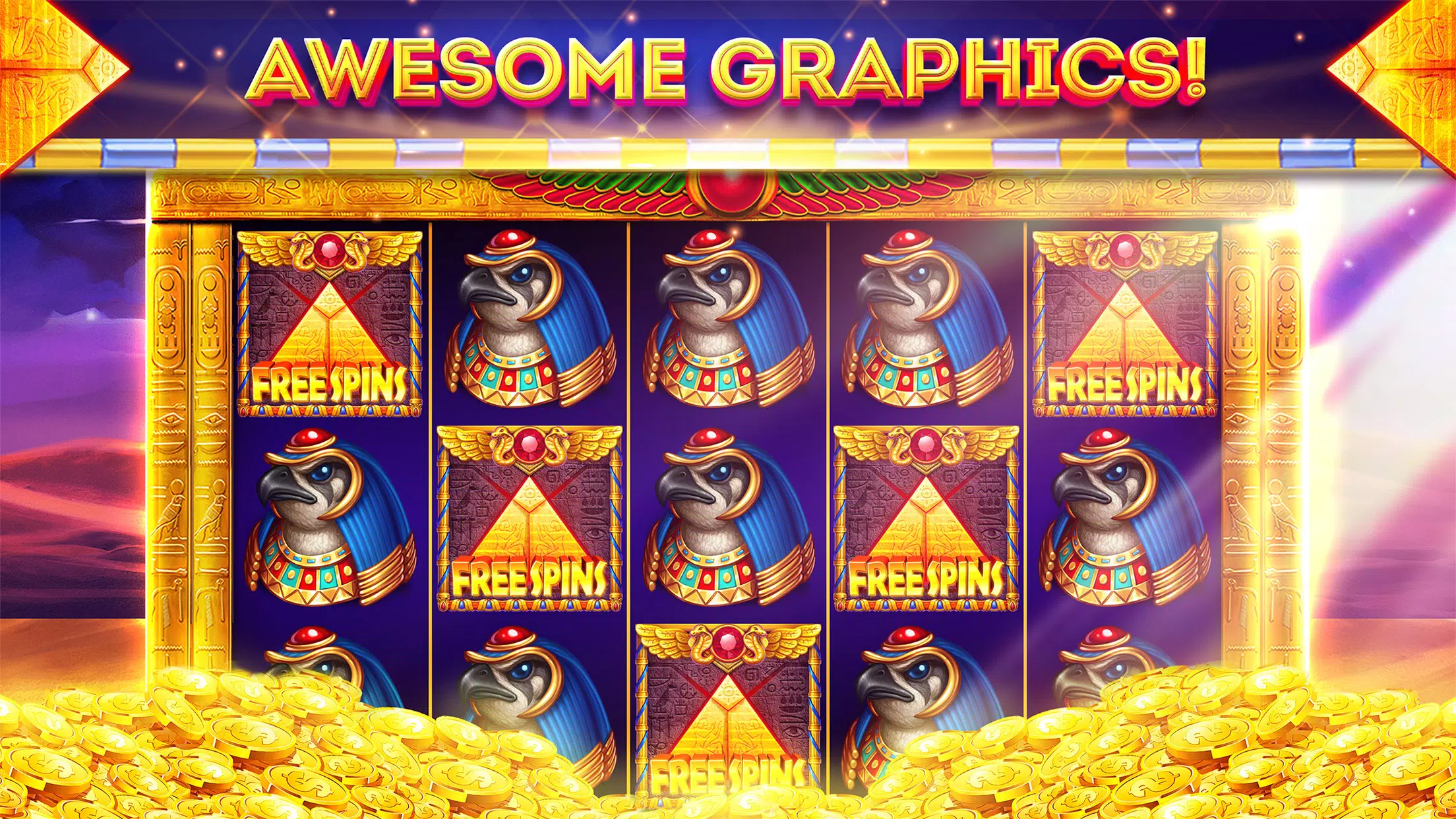 Pharaohs of Egypt Slots Casino Capture d’écran 2