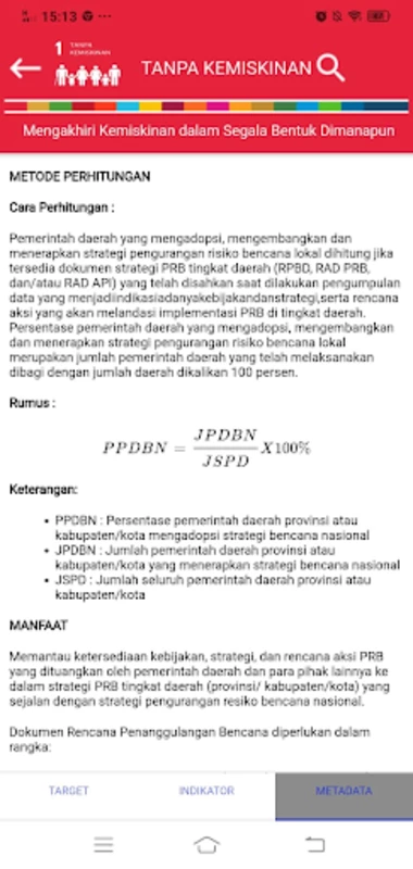 SDG Metadata Indonesia Capture d'écran 2