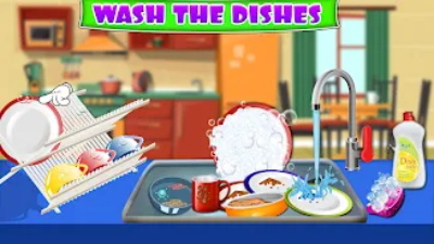 Kitchen Cleaning House Games Скриншот 1