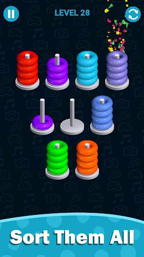 Stacolor: Hoop Stack Ring Game स्क्रीनशॉट 2