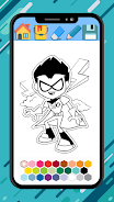 Teen Titans coloring cartoon Captura de pantalla 1