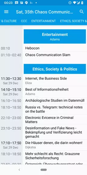 Giggity (schedule viewer) Screenshot 4