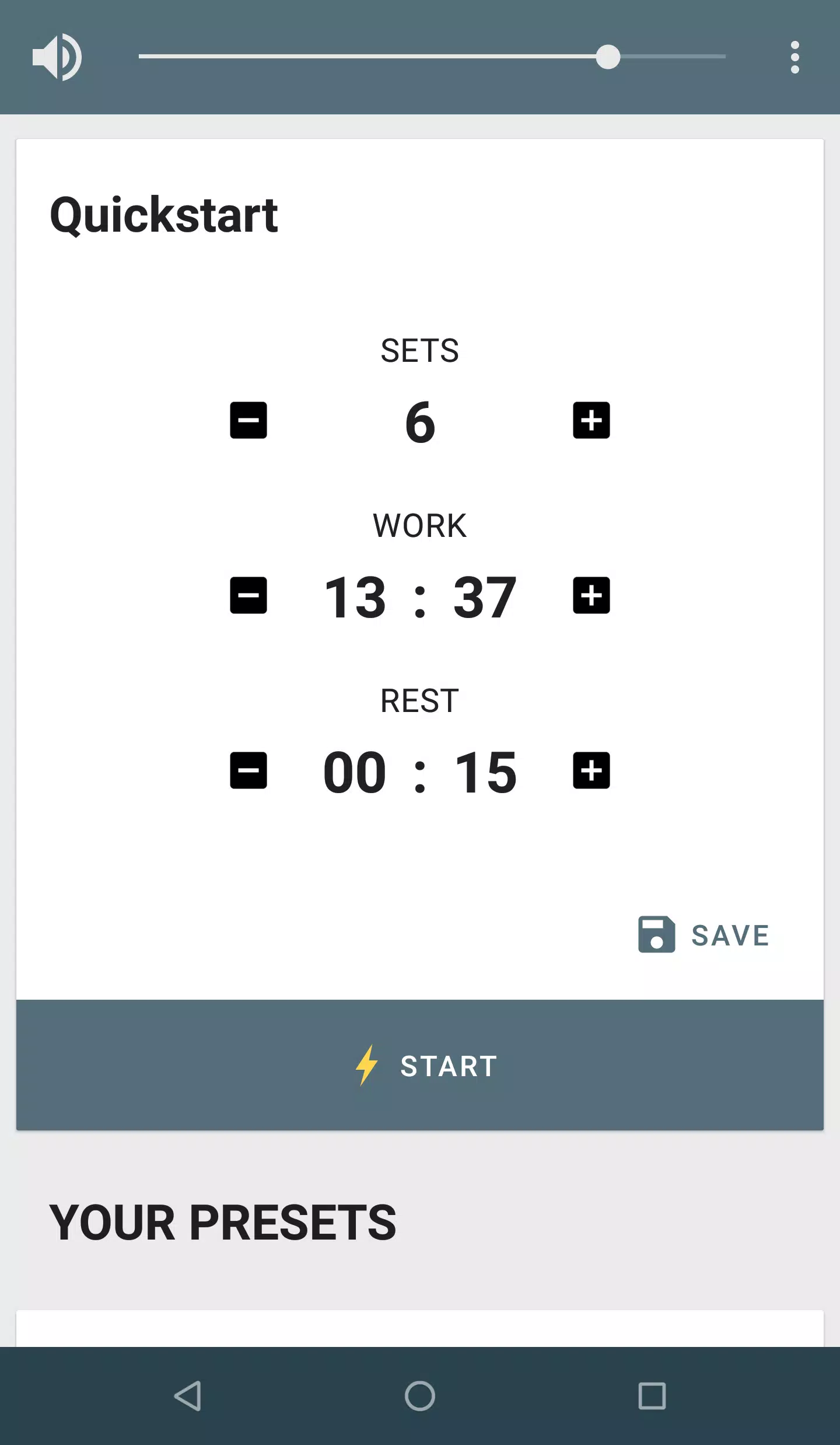 Interval Timer Screenshot 1