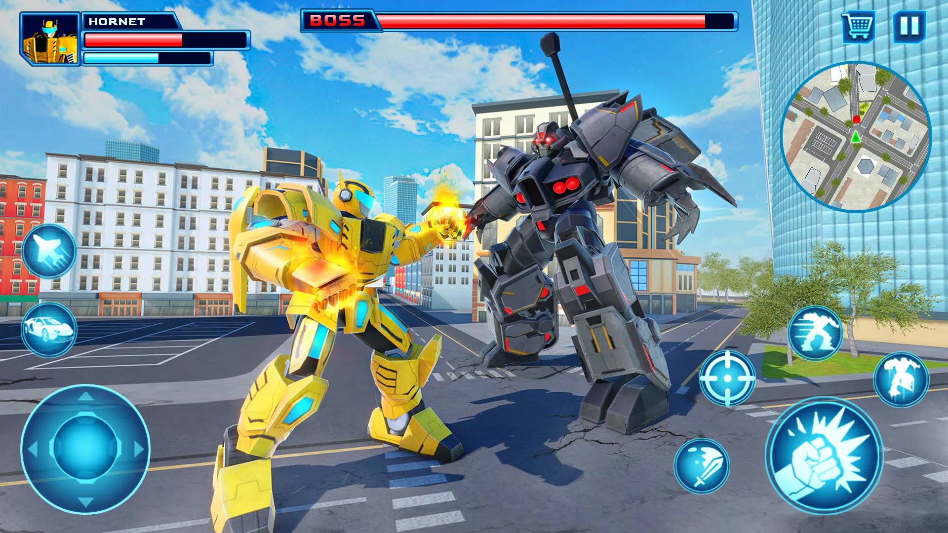 Robot Car Transform Fight Game Captura de pantalla 1
