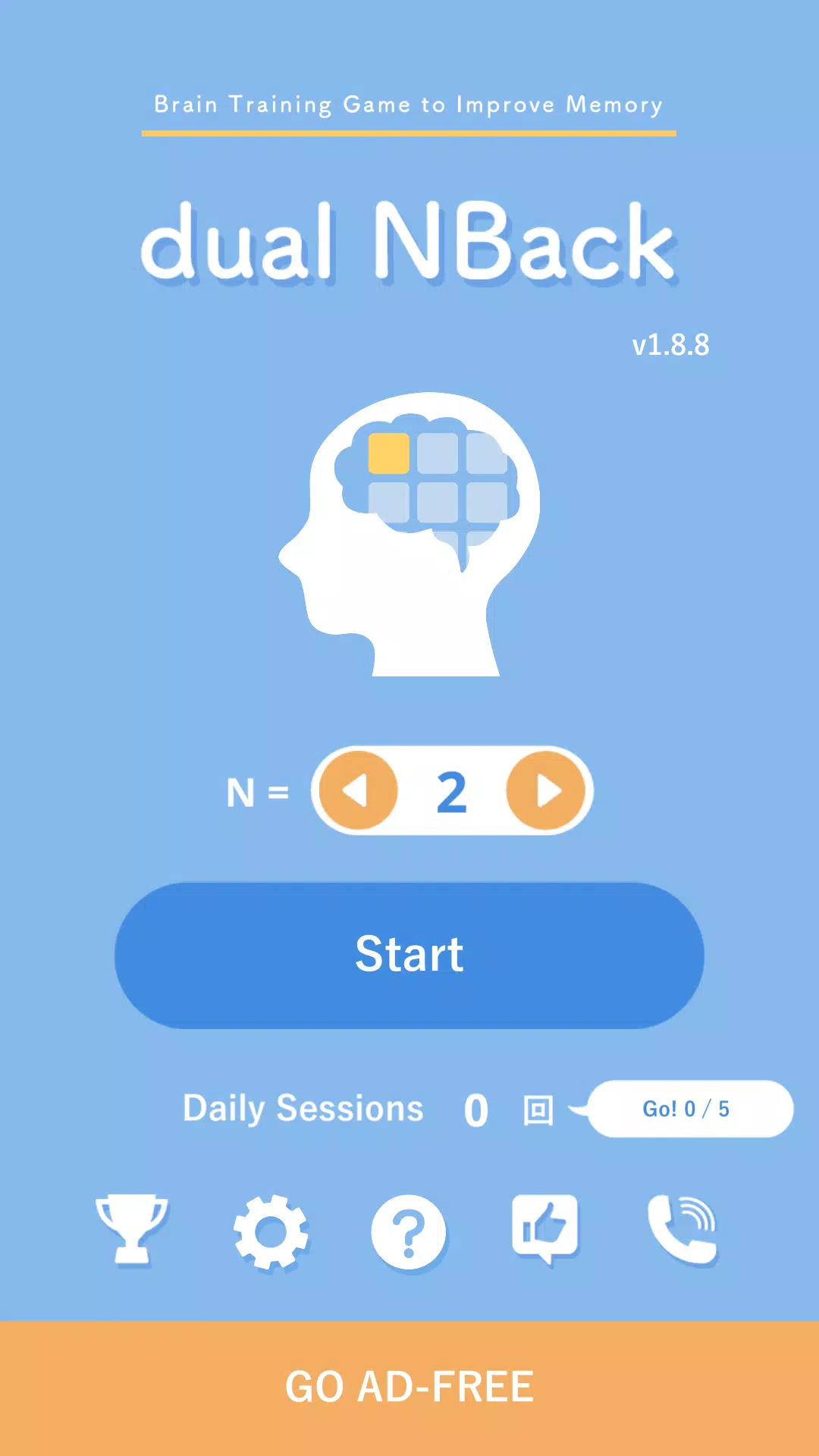 Dual N-Back : Brain-Training स्क्रीनशॉट 1