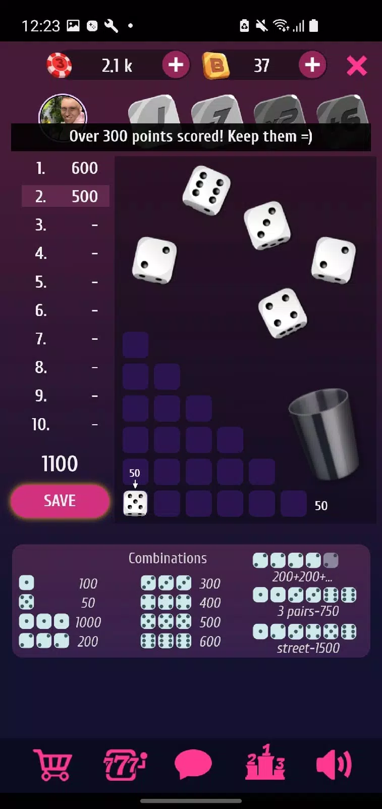Farkle Pro - 10000 dice game應用截圖第2張
