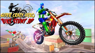 Bike Games Stunts: Spider Hero スクリーンショット 1