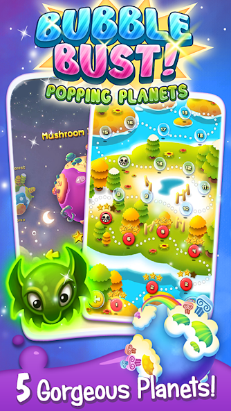 Bubble Bust! - Popping Planets Mod Скриншот 3