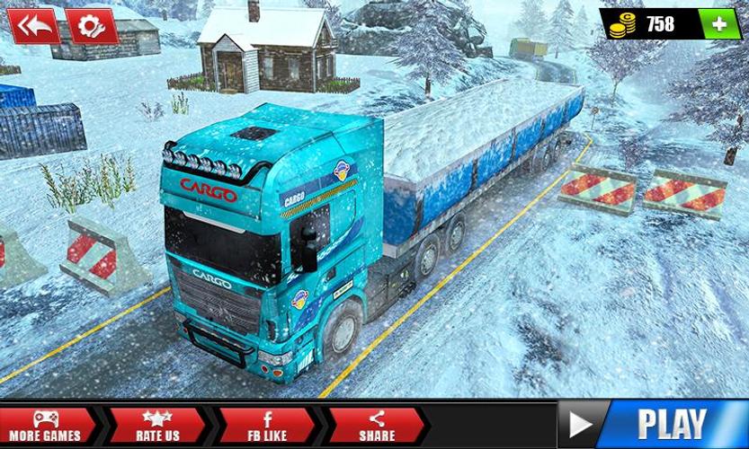 Offroad Snow Trailer Truck Dri Screenshot 1