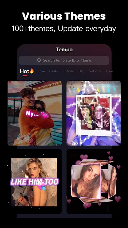 Tempo: Editor de Vídeo Música Captura de tela 3