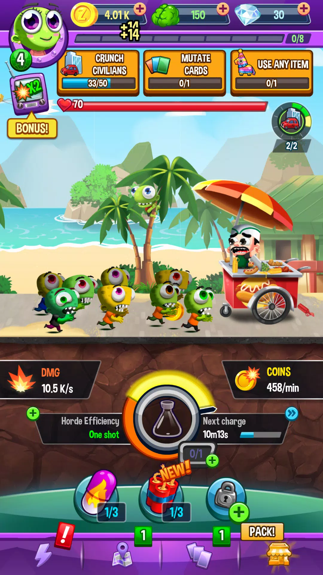 Idle Rush : Zombie Tsunami Screenshot 1