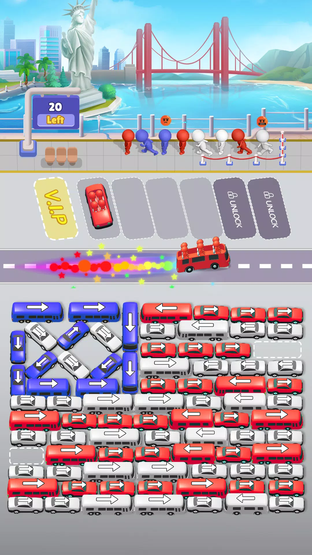 Bus Sort Jam: Parking Puzzle スクリーンショット 1